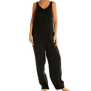 Universal Standard Size XS Black Satin Judy Relaxed Jumpsuit Women's 10 / 12 NWT